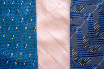 Image showing Three cravat tie scarfs texture pattern background 