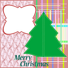 Image showing Christmas tree on abstract background