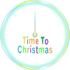 Image showing christmas clock with christmas greeting words