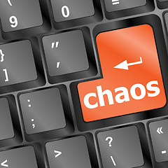 Image showing chaos keys on computer keyboard, business concept