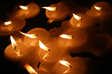 Image showing Floating candles