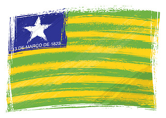 Image showing Grunge Piaui flag