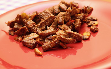 Image showing fried beef slices