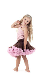 Image showing Little girl in tutu skirt