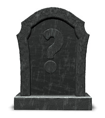 Image showing gravestone with question mark