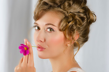 Image showing beauty woman closeup portrait