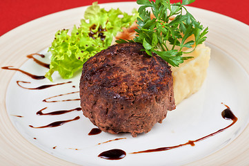 Image showing Fried steaks