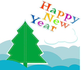 Image showing Happy New Year greeting card