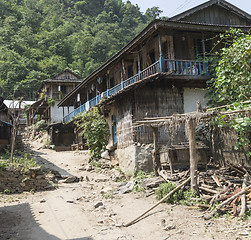 Image showing small village in the region sun koshi, nepal
