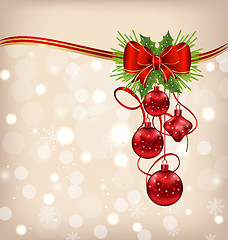 Image showing Elegant packing with Christmas balls