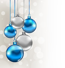 Image showing Holiday background with Christmas balls