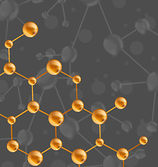 Image showing Molecule's structure with copy space for your text