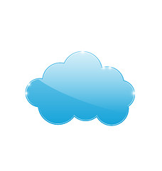 Image showing Blue cloud isolated on white background