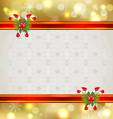 Image showing Christmas background with holiday decoration