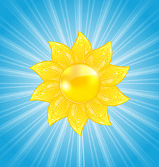 Image showing Abstract background with sun and light rays