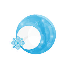 Image showing Template frame design with christmas snowflake