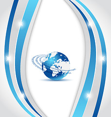 Image showing Business card with Earth planet