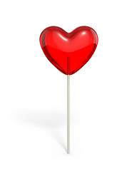 Image showing Heart shaped lollipop