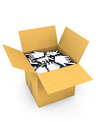 Image showing Box full of hand cursors