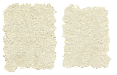 Image showing Two sheets of handmade paper