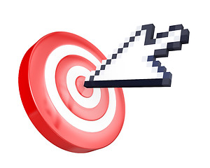 Image showing Arrow cursor hits the target