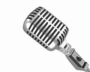 Image showing Classic microphone closeup