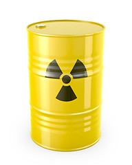 Image showing Barrel with radioactive symbol