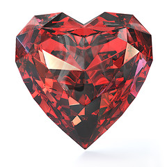 Image showing Heart shaped ruby