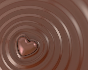 Image showing Shiny chocolate heart