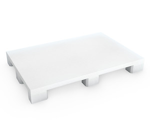 Image showing White plastic pallet