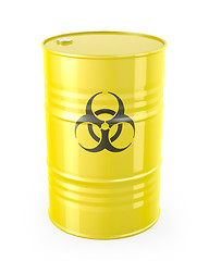 Image showing Barrel with biohazard symbol