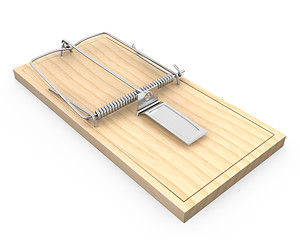 Image showing Wooden mouse trap