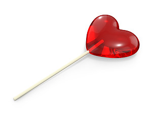 Image showing Heart shaped lollipop