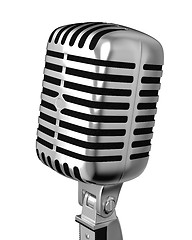 Image showing Classic microphone closeup