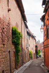 Image showing Old streets in Riquewihr town