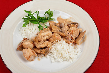 Image showing rice with meat