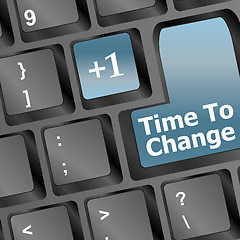 Image showing time to change key on keyboard showing time concept