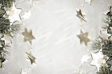 Image showing Silver stars background