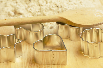 Image showing cookie cutters for christmas bakery