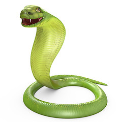 Image showing Green cobra bent in ring