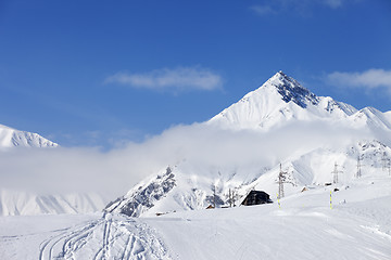 Image showing Winter resort in Caucasus Mountains