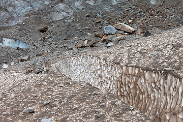 Image showing Crevasses in glacier