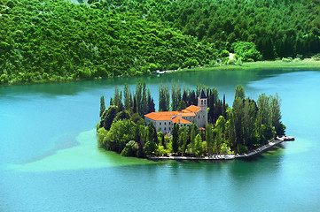 Image showing Visovac, Christian monastery, Croatia