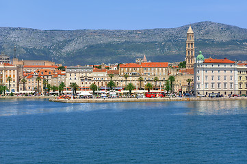 Image showing Harbour and promenade, Split town, Croatia