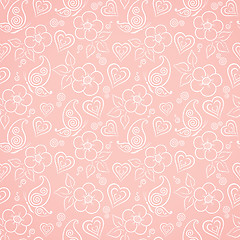 Image showing Decorative floral seamless pattern