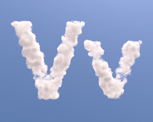 Image showing Letter V cloud shape