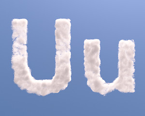 Image showing Letter U cloud shape