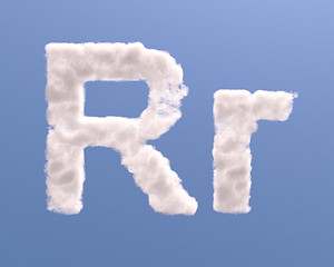 Image showing Letter R cloud shape