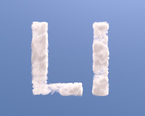 Image showing Letter L cloud shape