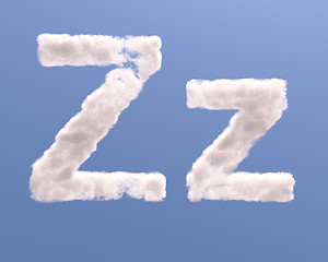 Image showing Letter Z cloud shape